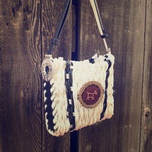 One of a kind repurposed baling twine bag